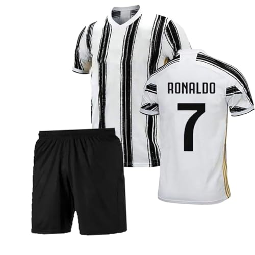 Image of Soccer Boys Football Team Sports Jersey with Black Shorts (Kid's, Boy'&Men)