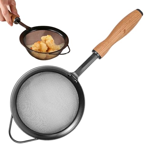 Dopsyesn Tamiz de Malla Fina,Colador de Acero Inoxidable con Malla Fina - Utensilio de Cocina para Tamizar, Colar y Enjuagar Pasta, Arroz, Harina en la Preparación de Comidas, Cocina y Horneado