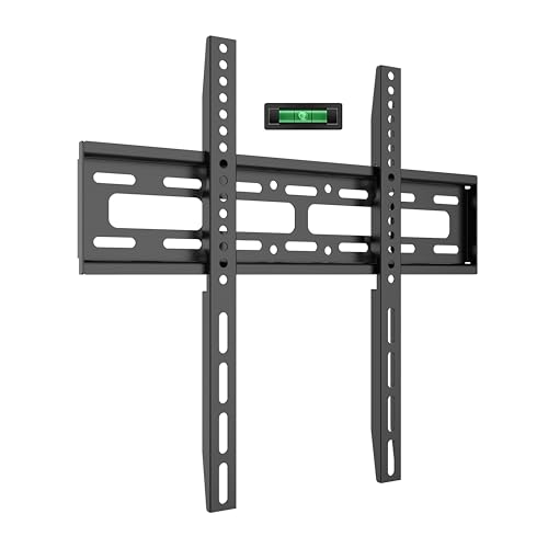 Suporte para TV Forte até 50kg - Aço Reforçado para TVs 32-70 Polegadas - Suporte de Parede Fixo Preto com Nível e Inclinação - Universal para Todas Marcas de Televisã