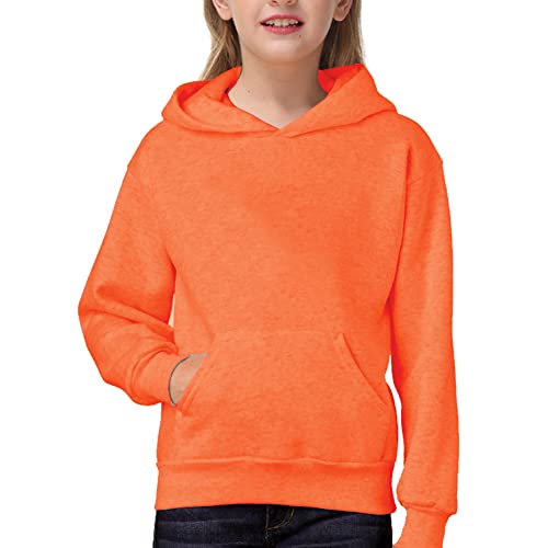 Remimi Unisex Kids Halloween Hoodie with Kangaroo Pocket Solid Color Sweatshirt for Boy Girl 5-14 Years3
