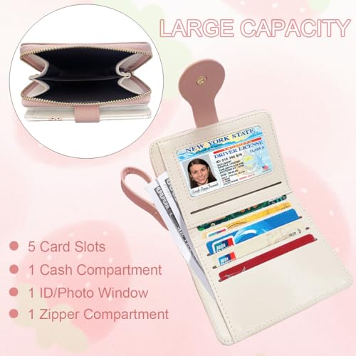 Image of Cute Print Wallet Blueberry Strawberry Cherry Wallet with Credit Card Holder Zipper Coin Purse for Women Girls (BEAR)