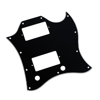 FLEOR – Pickguard SG avec vis pour guitare de style Gibson 3ply black/white/black - Les Beatles, Paul McCartney, John Lennon, RIngo Starr, George Harrison FLEOR - Pickguard SG avec vis pour guitare de style Gibson 3ply black/white/black – Image 2