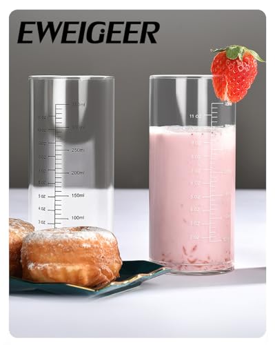 Vaso medidor de vidrio resistente a altas y bajas temperaturas miniatura 3