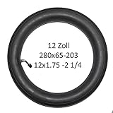 Farbe schwarz Bebetto-Kinderwagen 12 Zoll Schlauch - passend zu 280 x 65-203 mit Winkelventil