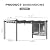 BPS 16x12 FT Outdoor Pergola with Retractable Shade Canopy, Aluminum Frame, Roller Shade Curtains, Grape Trellis Design for Patio, Backyard, and Deck, Dark Gray
