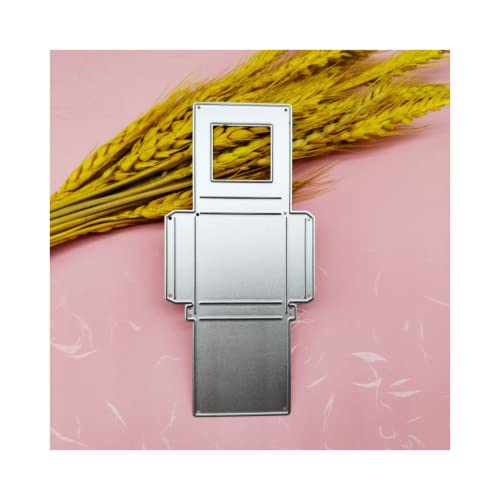 Sredwtk Quadrat Stanzschablonen Schachteln Box Metal Cutting Dies Box, DIY Süßigkeitenbox Geschenkbox Metall Stanzformen für Geschenkbox Hochzeit Süßigkeitentüte Box Geschenk Cover