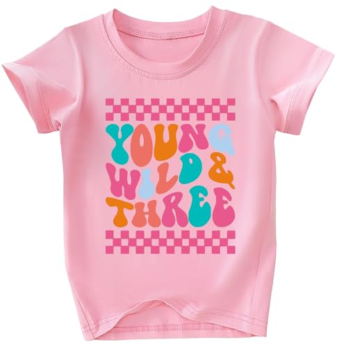 Image of Toddler Girls 3rd Birthday Shirts for Girls 3 Years Old Outfit for Party Tshirt
