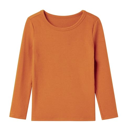 Image of Niyage Toddler Soft Thick Crewneck Tee Tops Girls Comfort Basic Long Sleeve T-Shirt