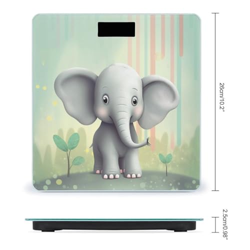 Báscula Digital de Baño con Diseño Lovely Elephant LCD miniatura 2