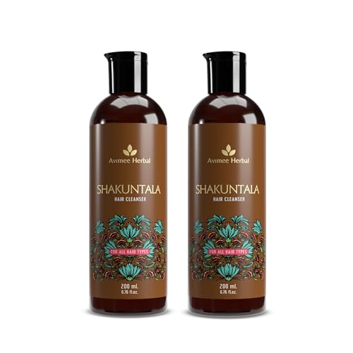 Image of Avimee Herbal Shakuntala Hair Cleanser | For Silky Hair | With Aloe, Apple Cider, Rice & Keratin Protein | SLS & Paraben Free | 200 ml (Pack of 2)