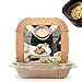 Backpapier für Heißluftfritteuse, Loveuing Einweg Backpapier für Airfryer, Antihaft Luftfritteusen Papierzwischenlage Perfekt für Pfanne und Ofen (Natürliche, 24cm-100 Stück Eckig)