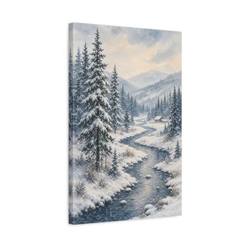 Toile canvas noire premium style gouache voyage décoration murale salon verticale 40x60