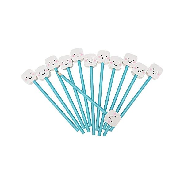Fun Express - Marshmallow Pencils for Christmas - Stationery - Pencils - Pencils - Printed - Christmas - 12 Pieces