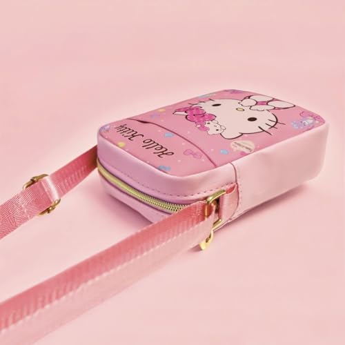 Image of cute cartoon-themed mini crossbody bag, also a shoulder bag, features a cartoon pattern design