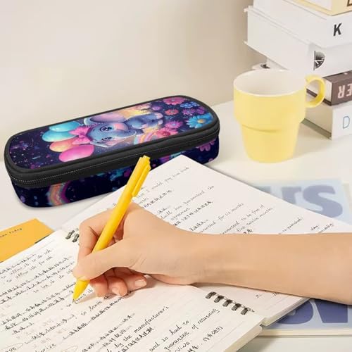 Image of Elephant Pencil Case for Girls Boys Kids Pen Bag School Pencil Pouch Sturdy Pen Holder Box Stationery Organzier Markers Cases Women Men School Office Gifts