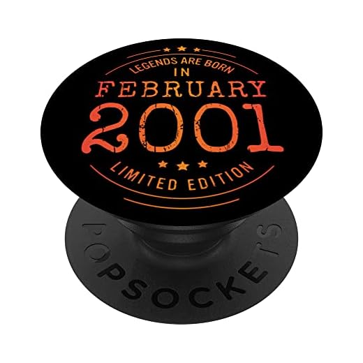 Cumpleaños Febrero 2001 Edición Limitada Regalo February PopSockets PopGrip Intercambiable