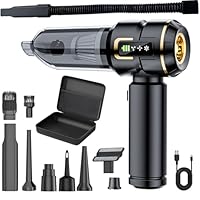 HOVIN Handstaubsauger Akku Kabellos - 23000pa Auto Staubsauger,Mini Staubsauger Für Auto,Pc,Haus,KüChe,Ritzen Und Ecken,Handsauger Akku Stark Saugend,Kann Als Luftpumpe u. Staubgebläse Dienen,6000mAh