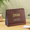 Desk Calendar 2026,Standing 2026 Desk Calendar,Flip Calender 14 Months Calendar(Nov 2025-Dec 2026) for Home School Office (Brown)
