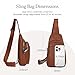 befen Soft Real Leather Small Crossbody Sling Bags for Women, Ladies Anti Theft Cross Body Bag for Travel with Wide Straps Cognac Brown