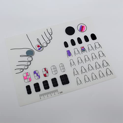 Ifundom Nail Stamp Silicone Nail Mat, Diy Nail Art Stamping Mats, Workspace Stamping Plate Manicure Mat, Nail Polish Coloring Practice Pad, Nail Sticker Trainer Guide Table Cover Tool Manicure Tools #TOP6