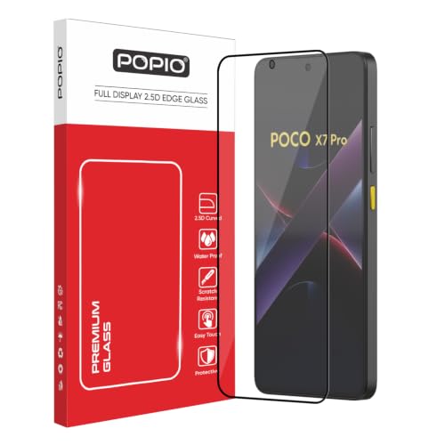 Image of POPIO Military-Grade Gorilla Tempered Glass for Xiaomi Poco X7 Pro | 9H Hardness, Edge-to-Edge, Bubble-Free