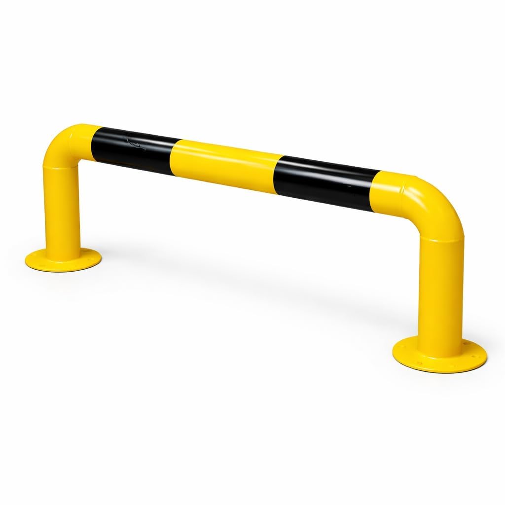 Arceau de protection 100 cm - Protection maximale pour l'entrepôt et l'allée - Coins de protection solides en acier pour étagères, étagères hautes, cour et garage (arceau de protection 100 cm)