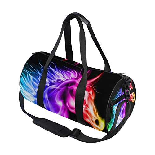 Fire Horse Duffel Bag,Canvas Travel Bag for Gym Sports and Overnight3