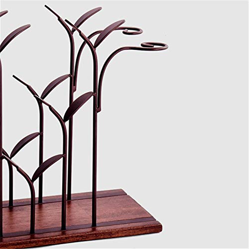 Soporte para botellas de vino multifuncional de madera miniatura 5