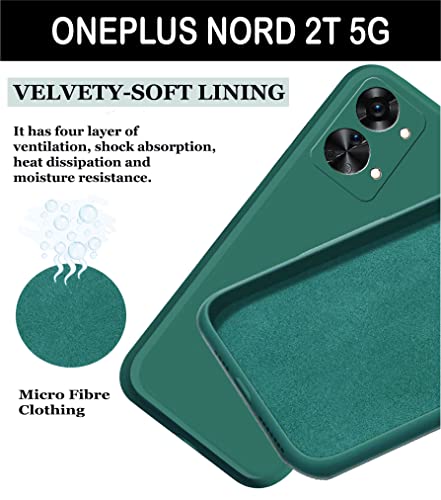 Image of A rtistque Back Cover Case for OnePlus Nord 2T 5G with Camera Protection | Shockproof TPU | Stylish Protective Design | Slim Fit | Ultra Matte | OnePlus Nord 2T 5G Back Cover - Green