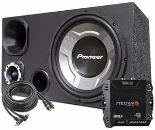 Caixa som carro trio 12 sub pioneer + módulo stetsom ir400