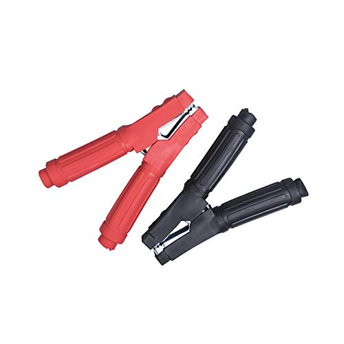 Xtremeauto Lot de 2 pinces crocodiles de démarrage 600 A - Grandes pinces crocodiles - Pinces crocodiles pour voiture, camion et van (rouge/noir) Cover