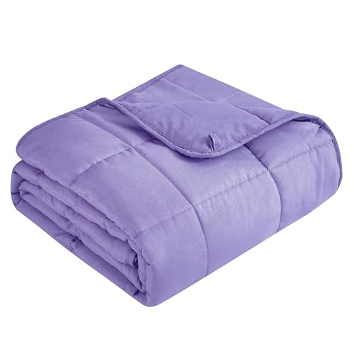 Topcee Weighted Blanket for Adults (15 lbs, 48" x 72") Twin Size Soft Cooling Heavy Blanket Sleeping, Apply to 130-160 lbs Body, Thick Breathable Blanket with Glass Bead, Easy Care