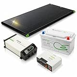Kit Fotovoltaico Camper 200W Max con Batteria Litio e Inverter – Pannello Black Boost + MP...