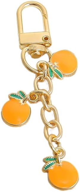 Cute Fruit Enamel Keychain for Women Fruit Tassel Chain Keyring for Ladies Men Women Gift Accessories