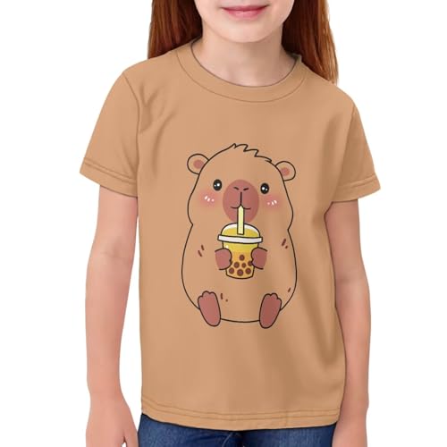 Image of WELLFLYHOM Kids Tshirts Girls Boys Short Sleeve Crewneck Tees Shirts Casual Sport Pullover Tops Size 3-16 Years