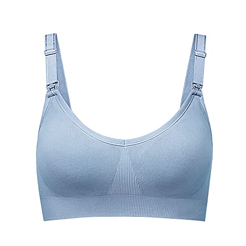 Soutien-gorge d'allaitement WENJUN sans couture bleu 80B contre les douleurs de maternité - 2