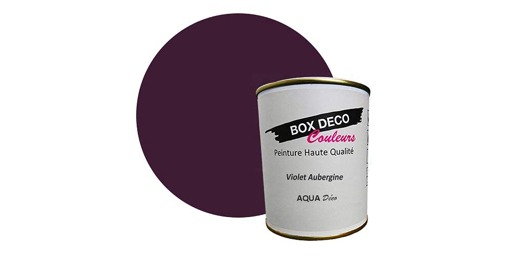 BOX DECO COLORES Pintura de pared acrílica con aspecto mate Aqua Deco - 750 ml, morado berenjena