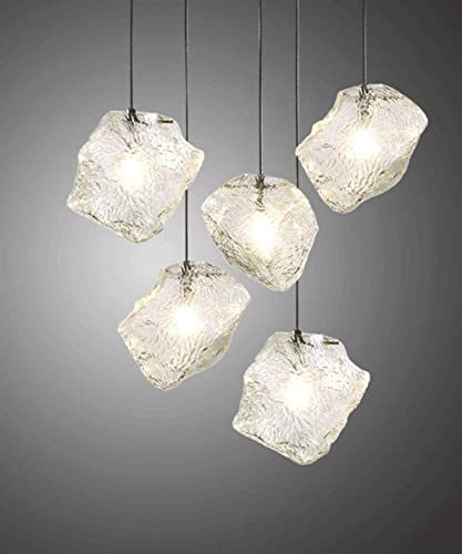 Lustre de salon moderne en verre et luminaire de plafond pour couloir