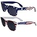 2 Pairs Bulk American Sunglasses USA Flag Classic Patriot