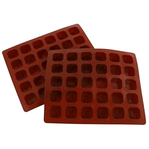 Molde de silicona para cubitos de hielo letras pack 2
