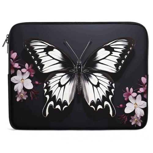 Ordinateur portable de 10 à 17 pouces housse fine néoprène motif papillon