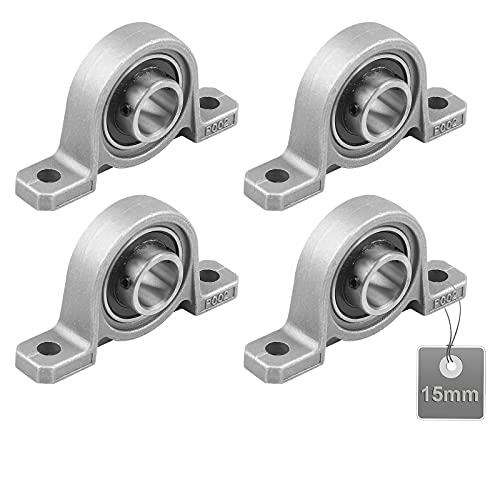 EXLECO 4 Pièces Roulements de Bloc d'oreiller, Palier Roulement, Roulements à Billes, Roulements Alliage de Zinc, Paliers a Semelle, Roulements à Billes,...