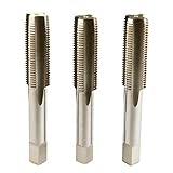 MaxTool 1/2-13 Hand Threading Tap Sets Including Taper+Plug+Bottom High Speed Steel M2 Taps Set 13-TPI FULLY GROUND RIGHT HAND; HSF02W00R032