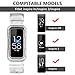 Watch Band Compatible with Fitbit Inspire 2 for Women Men, Clear Wristband with Built-in Protective Case Replacement for Fitbit Inspire/Inspire HR/Ace 2/Ace3