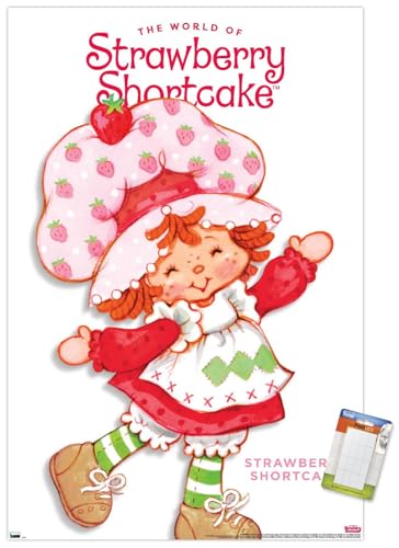 Trends International The World of Strawberry Shortcake - The World of Strawberry Shortcake Feature Series Wall Poster, 22.4L x 14.7W, Premium Poster & Mount Bundle