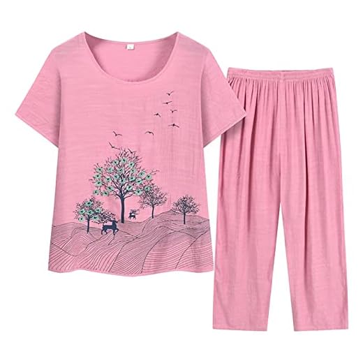 Ensembles De Pyjama Femme, Ensemble Gaze De Coton Femme, Vetement Chic Et Elegant Survetement Yoga Sport Grande Taille 2 Pieces Léger Et Respirant Décontracté Plage Suit Pas Cher