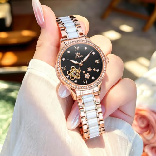 Image of OLEVS Womens Watches Automatic Luxury Dress Ladies Watch Self Winding Female Wrist Watch