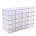 Youwise 20 Pezzi Scatole Per Scarpe Impilabili, Contenitori Portascarpe Trasparenti, Scarpiera Componibile Salvaspazio, Combina liberamente, Organizzatore di Scarpe, Gioielleria, Articoli Vari