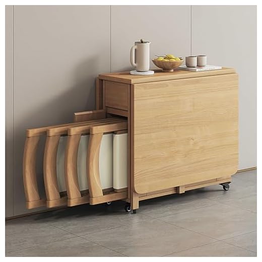 Folding Dining Table Set, Dining Room Table,Drop Leaf Extendable Versatile Table Space Saving,Kitchen, Dining Room Table (White 4 stools) 29 Extendable Folding Dining Table Set with Storage Drawer & 6 Chairs - Space-Saving Drop Leaf Design for Home Dining Room & Restaurant - Versatile Stylish & Functional Furniture Solution