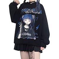 YINGKE Mujer Anime Manga Sudadera con Capucha Niña Japonesa